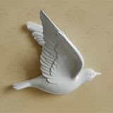 caju art & decoration Dekoratif Üç Boyutlu Uçan Kuş Duvar Dekoru Model B Biblo Beyaz