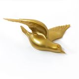 caju art & decoration Dekoratif Üç Boyutlu Uçan Kuş Duvar Dekoru Model C Biblo Altın