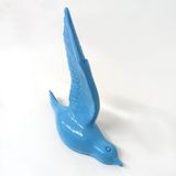 caju art & decoration Dekoratif Üç Boyutlu Uçan Kuş Duvar Dekoru Model D Biblo Mavi
