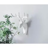 Caju Art & Decoration Geyik Boynuz Duvar Dekor Askılık Beyaz