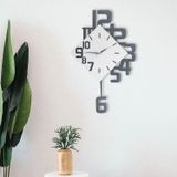 Caju Art & Decoration Modern Büyük Boy Geometrik Sallanan Sarkaçlı Ev Ofis Duvar Saati