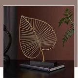 caju art & decoration Modern Metal Kalın Yaprak Ofis Dekor Süs