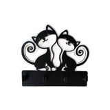 caju art & decoration Sevimli Kediler Lazer Kesim Duvar Anahtarlık Anahtar Askısı