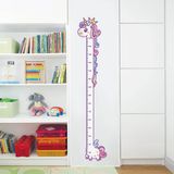 caju art & decoration Sevimli Unicorn Ahşap Kaliteli Çocuk Odası Boy Ölçer Dekor