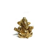 CajuArt CajuArt Minyatür 5 cm Hint Ganesh Fil Buda Biblo Teraryum Süs (Altın)