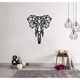 CajuArt Dekoratif Geometrik Desen Fil Ahşap Duvar Modern Tablo