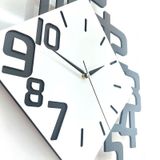 CajuArt Modern Büyük Boy Geometrik Sallanan Sarkaçlı Ev Ofis Duvar Saati