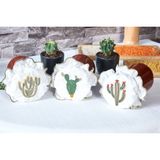 Caka Home 3'lü Kumaş Kavanoz Kapağı Kaktüs Desen