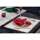 CAKA HOME DESİGN Yılbaşı Amerikan Servis Ve Servis Peçetesi 2 Parça Set ( Özel Seri) - 35 x 40 cm - Bej