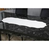 Caka Home Runner Oymalı Nakışlı Keten Efektli Taş - 40 x 115 cm