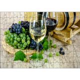 Caka Tablo Beyaz Kırmızı Şarap Üzüm Şarap Küpü Görseli 120 Parça Puzzle
