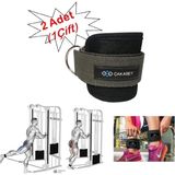Çakabey Ankle Straps Fitness Ayak Bileği Ağırlık Çalışma Kemeri Cable Kickback Bilek Aparatı Sağ/sol Takım Haki Renk 100 kg çekme kuvveti - Yeşil