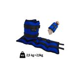 ÇAKABEY El Ayak Bilek Ağırlığı 2,5 kg + 2,5 Kg Mavi Çift (TOPLAM 5 kg) Kum Torbası