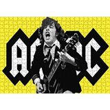 Cakapuzzle ACDC Angus Young Sarı Zemin 120 Parça Ahşap Puzzle