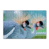 Cakapuzzle Açık Mavi Renkli Tepeli Turna Görseli 120 Parça Ahşap Puzzle