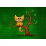 Cakapuzzle Ağaç Üzerinde Cheshire Kedisi Görseli 120 Parça Ahşap Puzzle