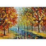 Cakapuzzle Ağaçlı Yolda Sevgili Çift 120 Parça Ahşap Puzzle