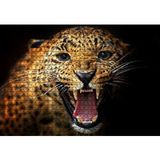 Cakapuzzle Agresif Leopar Siyah Zemin 120 Parça Ahşap Puzzle