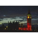Cakapuzzle Akşam Karanlığında Big Ben Saat Kulesi 120 Parça Ahşap Puzzle