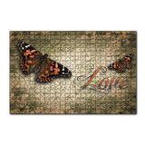 Cakapuzzle Aşk Yazılı Kelebekler 120 Parça Ahşap Puzzle