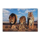 Cakapuzzle Aslan Leopar ve Kaplan Kompozisyon 120 Parça Puzzle