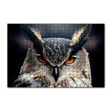 Cakapuzzle Baykuş Kalın Kaşlar Yakın Çekim 120 Parça Ahşap Puzzle