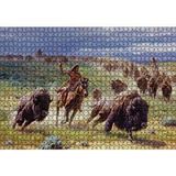Cakapuzzle Buffolo Avcısı Kızılderililer 120 Parça Ahşap Puzzle
