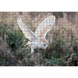 Cakapuzzle Çayırda Konmaya Hazırlanan Beyaz Baykuş 120 Parça Ahşap Puzzle