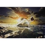 Cakapuzzle Deniz Gün Batımı Şişe 120 Parça Ahşap Puzzle