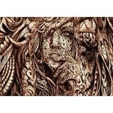 Cakapuzzle Desenler Arasında Gizli Kadın Yüzü 120 Parça Ahşap Puzzle