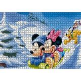 Cakapuzzle Disney Mickey Mouse Minnie Mouse Plüton Kar 120 Parça Ahşap Puzzle