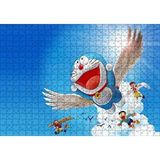 Cakapuzzle Doraemon ve Çocuklar Mavi Göklerde 120 Parça Ahşap Puzzle