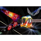 Cakapuzzle Elektrogitar Kırmızı Dudaklar ve Dil 120 Parça Ahşap Puzzle