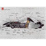 Cakapuzzle F1 Arabasının Anatomisi Görseli 120 Parça Ahşap Puzzle