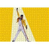 Cakapuzzle Freddie Mercury Sarı Zemin 120 Parça Ahşap Puzzle