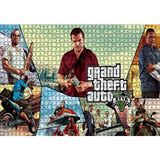 Cakapuzzle GTA 5 Michael Franklin ve Trevor Kompozisyon 120 Parça Ahşap Puzzle