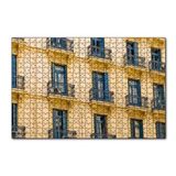 Cakapuzzle İspanyada Sarı Klasik Bina ve Balkonlar 120 Parça Ahşap Puzzle