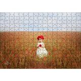 Cakapuzzle Kırmızı Gelincikler ve Küçük Kız 120 Parça Ahşap Puzzle