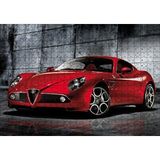 Cakapuzzle Kırmızı Renk Alfa Romeo 8C Competizione Araba 120 Parça Ahşap Puzzle