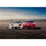 Cakapuzzle Kırmızı ve Beyaz Toyota Supralar 120 Parça Ahşap Puzzle
