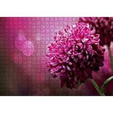 Cakapuzzle Lila Rengi Çiçek Yakın Çekim Flu Arkaplan 120 Parça Ahşap Puzzle