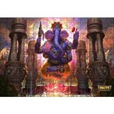 Cakapuzzle Lord Ganesha Hindu Tanrısı Mor 120 Parça Ahşap Puzzle