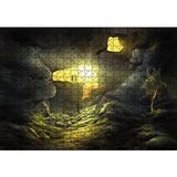 Cakapuzzle Mağara Işık İnsan Figürü Yapboz MDF Puzzle