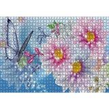 Cakapuzzle Mavi Kelebekler Çiçekler 120 Parça Puzzle