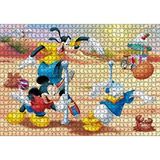 Cakapuzzle Mickey Mouse Goofy Ve Donald Duck Plaj Voleybolu Puzzle Yapboz Mdf Ahşap