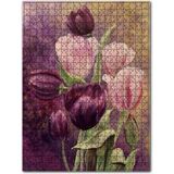 Cakapuzzle Mor ve Pembe Laleler 255 Parça Puzzle