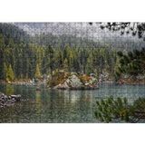 Cakapuzzle Orman Göl Ada ve Yağmur Damlaları 120 Parça Ahşap Puzzle