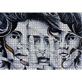 Cakapuzzle Parmaklar ve Yüzler İllüzyonik Duvar Boyama 120 Parça Ahşap Puzzle