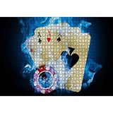 Cakapuzzle Poker Oyunu Dört As Casino Alev Görseli 120 Parça Ahşap Puzzle