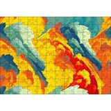 Cakapuzzle Renkli Fırça Darbeleri Kompozisyon 120 Parça Ahşap Puzzle